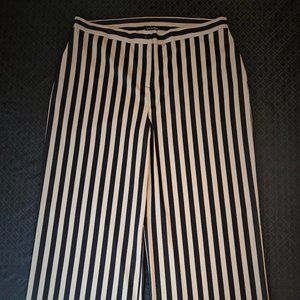 Tan/Black Stripe Wide Leg Pants